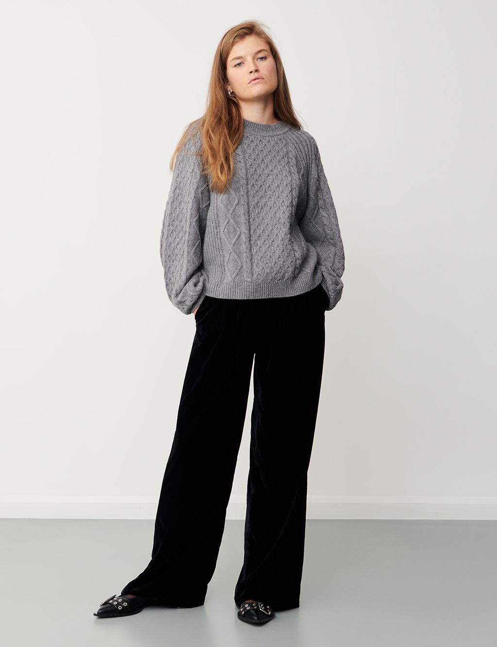 Cable Knit Jumper with Merino Wool 1 of 5