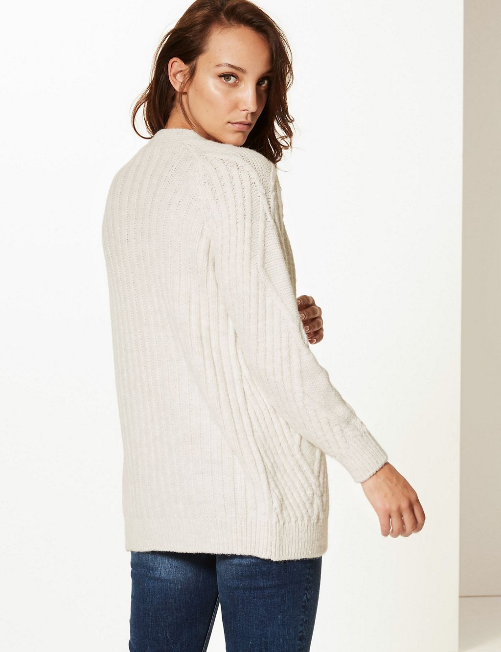 Cable Knit Longline Cardigan 4 of 5