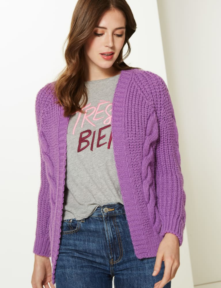 M&s purple cardigan outlet