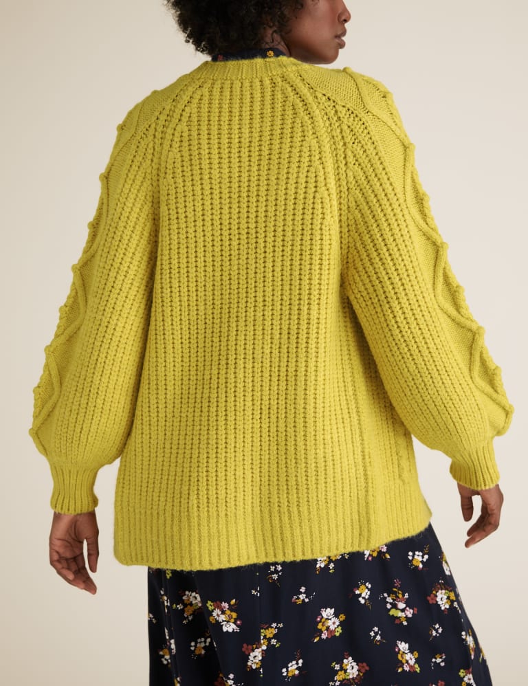 Cable Knit Relaxed Longline Cardigan M S Collection M S