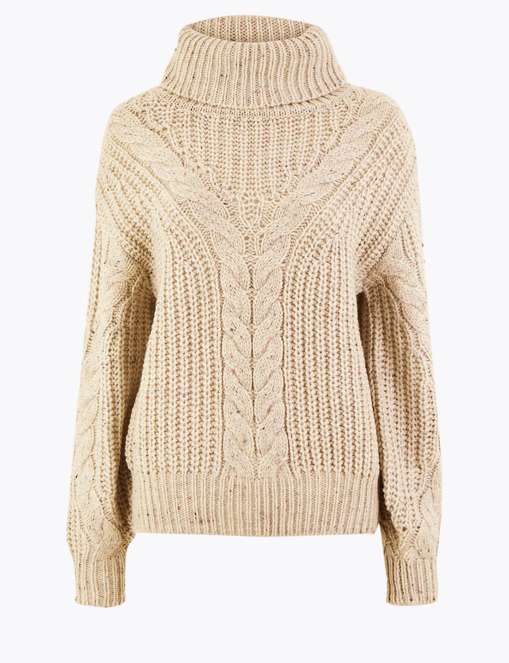 Cable Knit Roll Neck Relaxed Fit Jumper 5 of 7