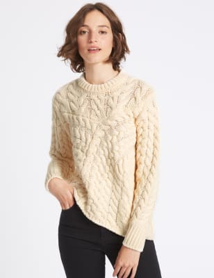 Marks and spencer shop cable knit jumper