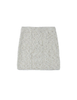 Cable Knit Skater Skirt with Wool (1-7 Years) Image 2 of 3