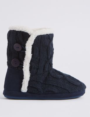 knitted slipper boots