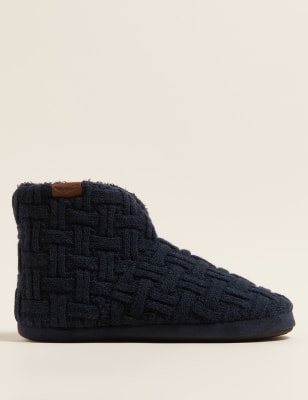 m&s mens slipper boots