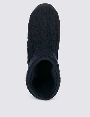 Cable Knit Slipper Boots with Freshfeet™ Image 2 of 4