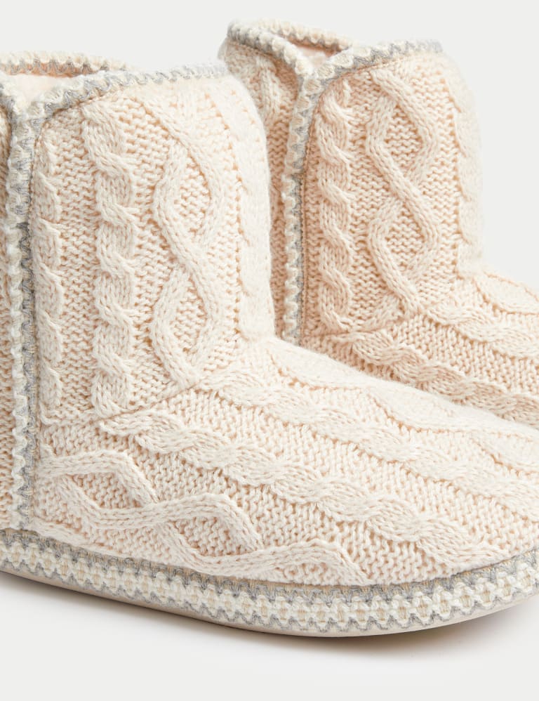 Cable Knit Slipper Boots 3 of 3