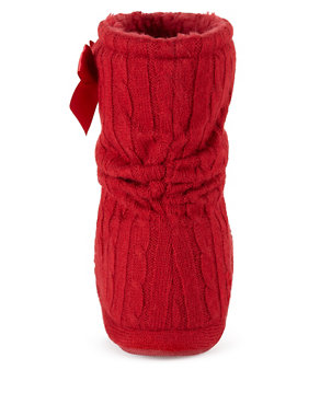 Cable Knit Snuggle Boots Image 2 of 4