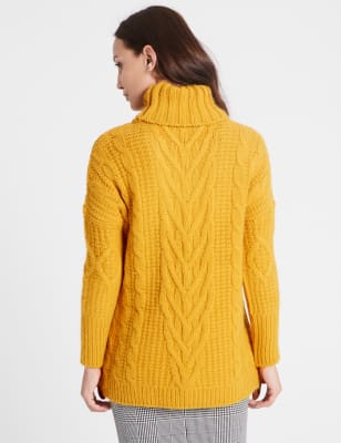 Cable Knit Turtle Neck Jumper M S Collection M S