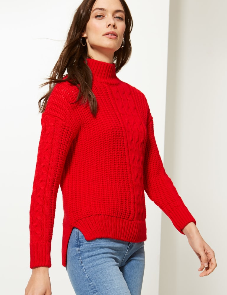 M&s cable knit jumper sale