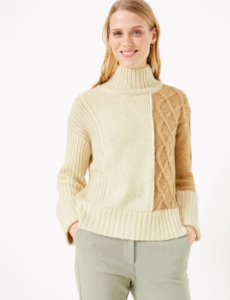 Cable Knit Turtle Neck Jumper 1 of 4