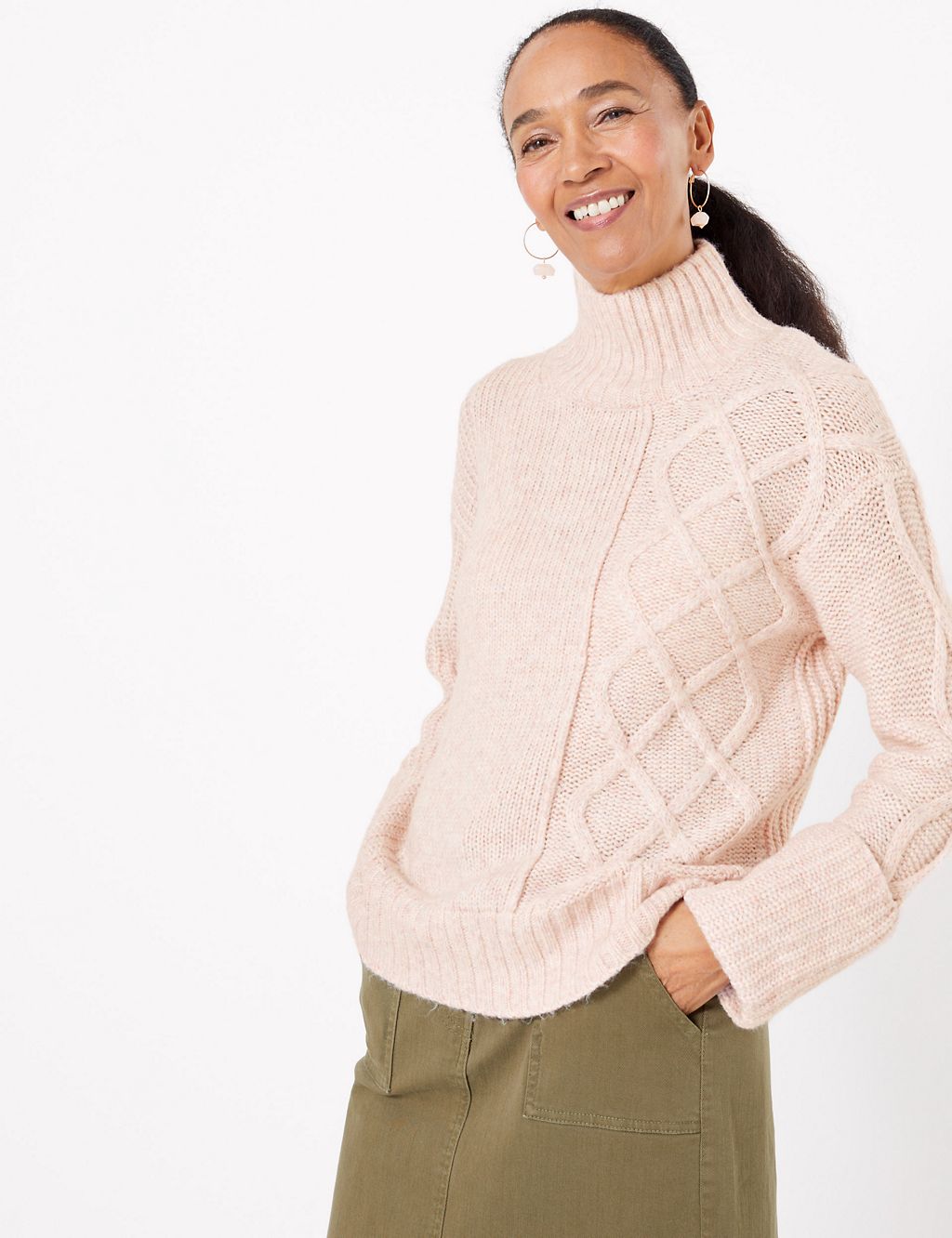 Cable Knit Turtle Neck Jumper 5 of 5