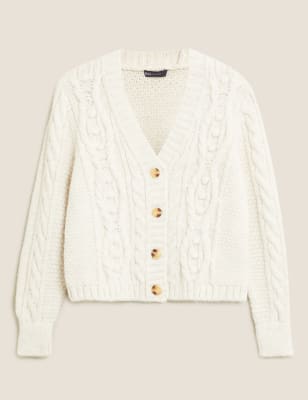 m&s red cardigan