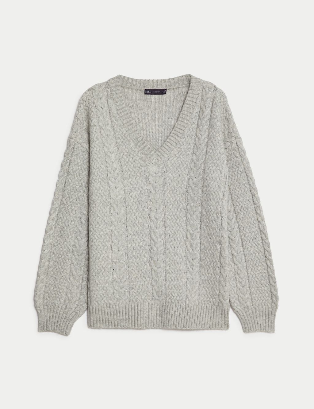 Cable Knit V-Neck Jumper | M&S Collection | M&S