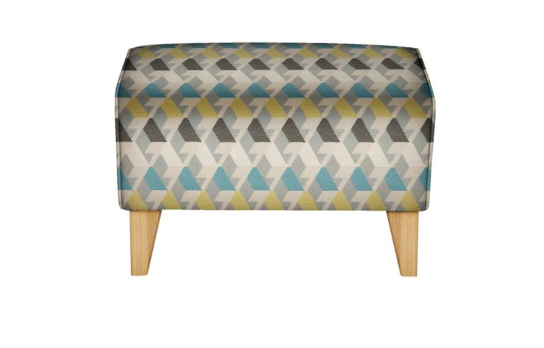 Cabot Footstool Lmiro Teal Mix - Self Assembly 1 of 1