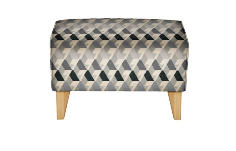 Cabot Footstool Miro Charcoal mix 1 of 1