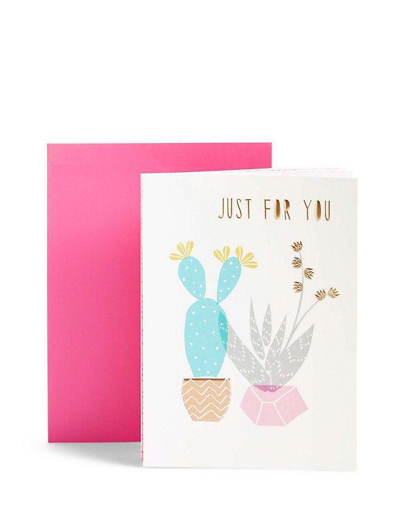 Cacti & Succulents Fold-Out Birthday Card Image 1 of 2
