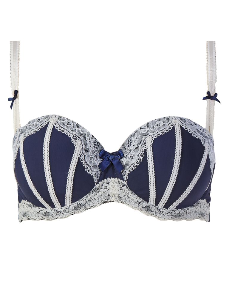 Caged Floral Lace Padded Balcony Bra A-E, Limited Collection