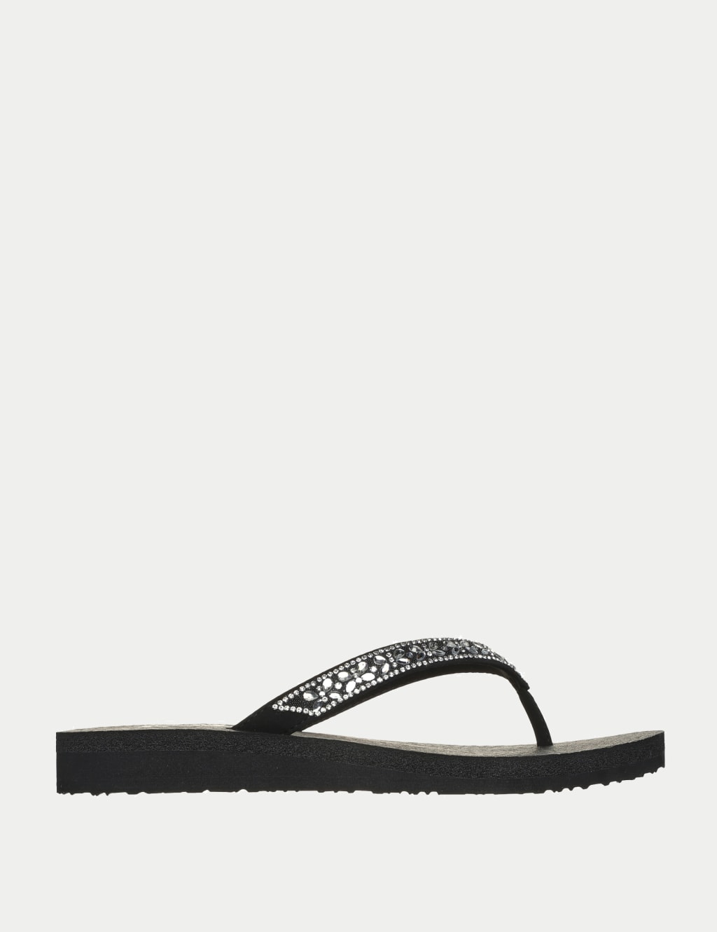 Buy Skechers Black Womens Vinyasa - Happy Spring Flip Flops Online