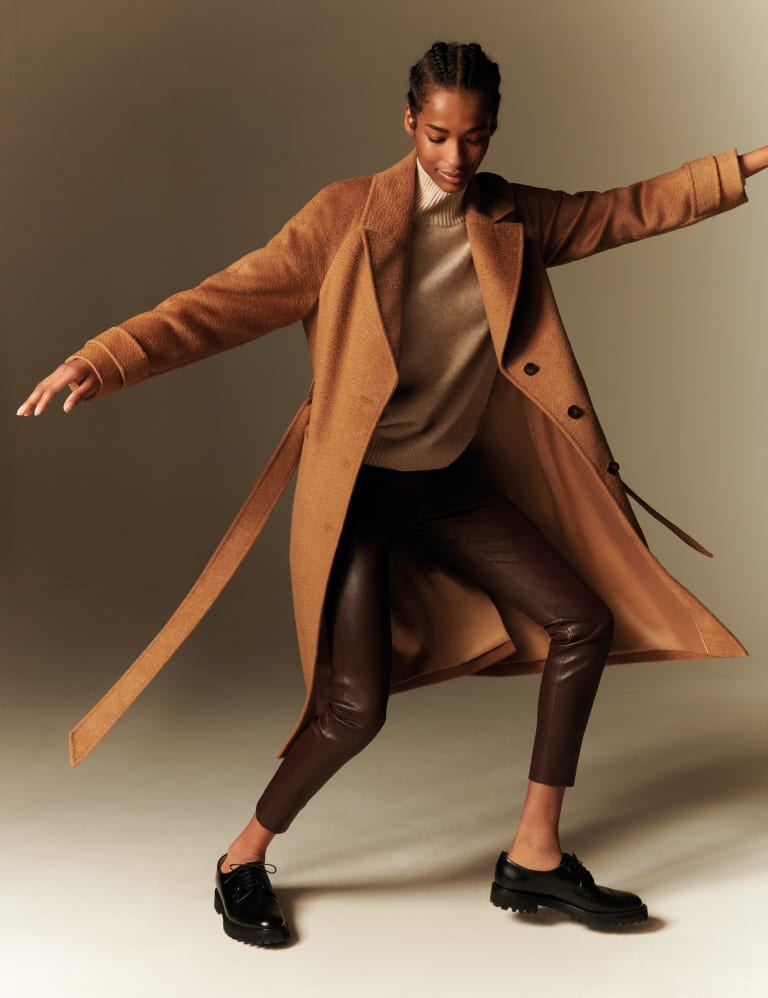 Camel Hair Wrap Coat JAEGER M S