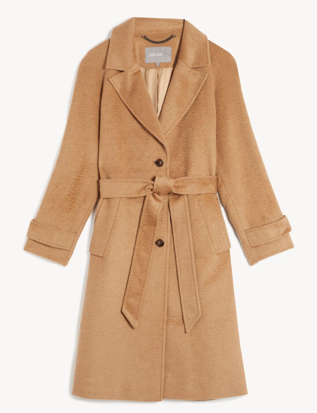 Camel Hair Wrap Coat JAEGER M S