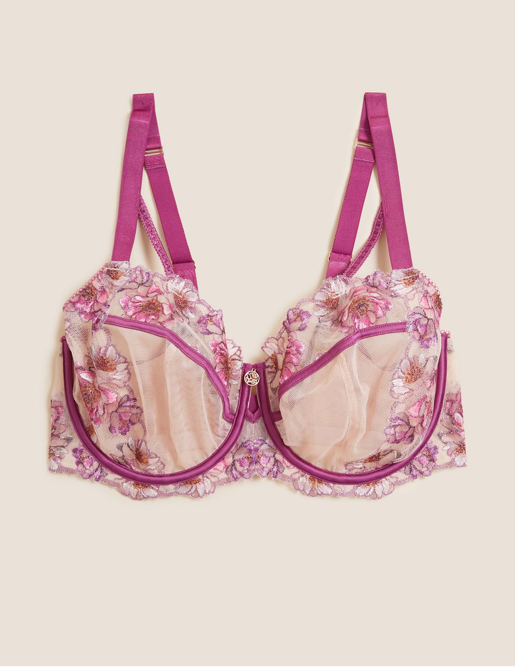 Camelia Embroidery Wired Balcony Bra F-H 1 of 6