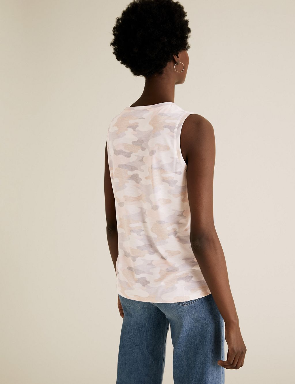Camouflage Crew Neck Relaxed Tank Top 4 of 5