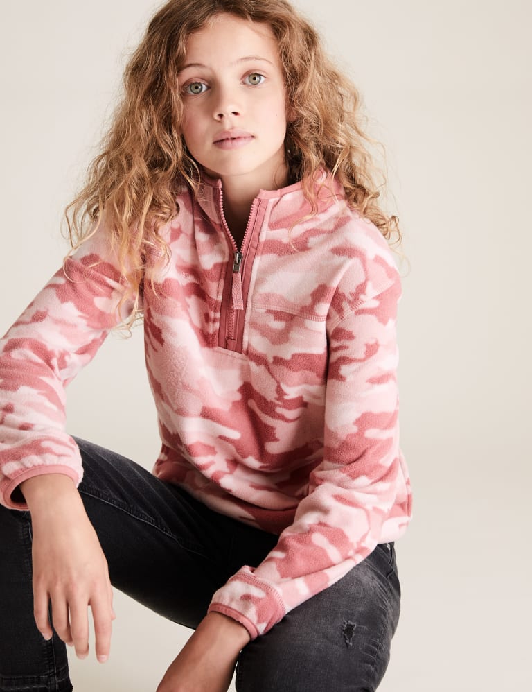 Pink camouflage sweatshirt top
