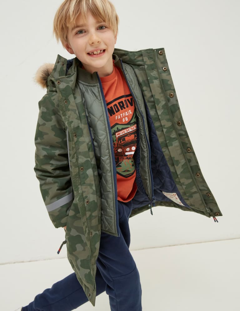 Long camo raincoat on sale