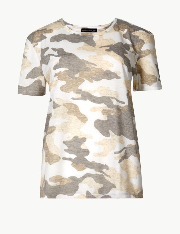 Camouflage Print Relaxed Fit T-Shirt 2 of 4