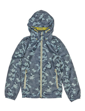 Camouflage Print Zip Through Hooded Mac with Stormwear™ (5-14 Years) Image 2 of 4