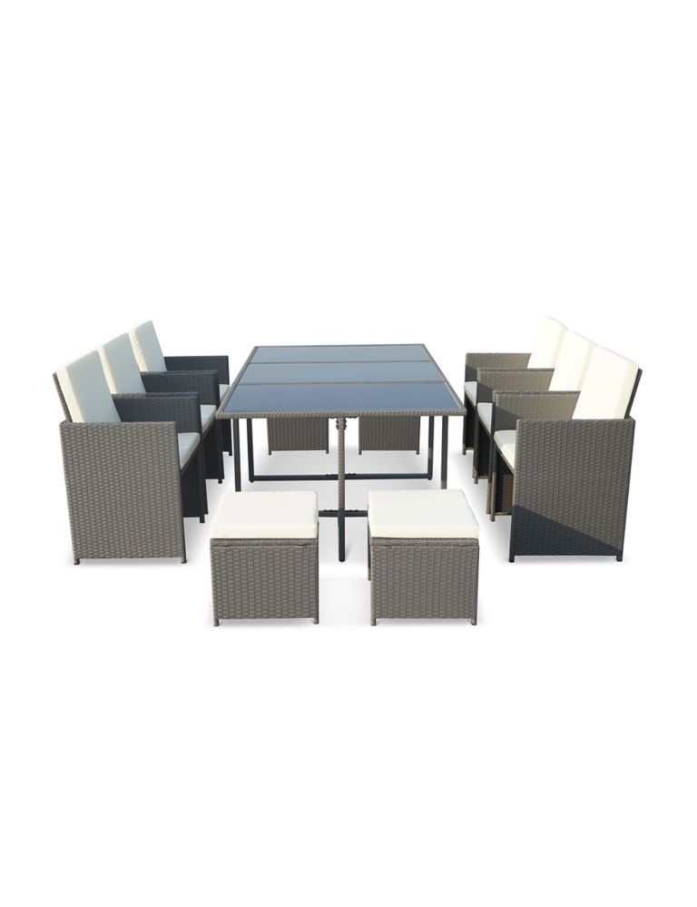 Cannes 10 Seater Rattan Garden Cube Dining Set 4 of 4