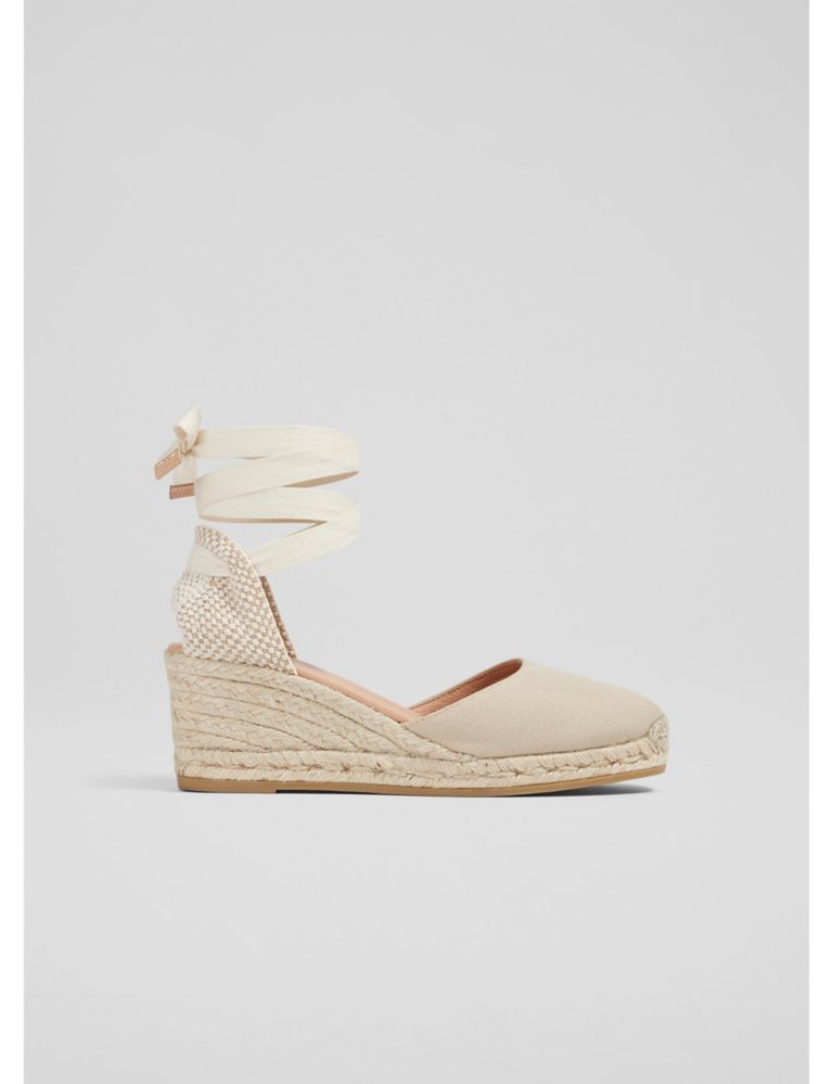 Canvas Ankle Strap Wedge Espadrilles 1 of 3