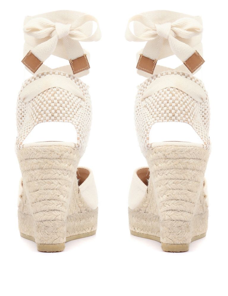 Canvas Ankle Strap Wedge Espadrilles 4 of 5