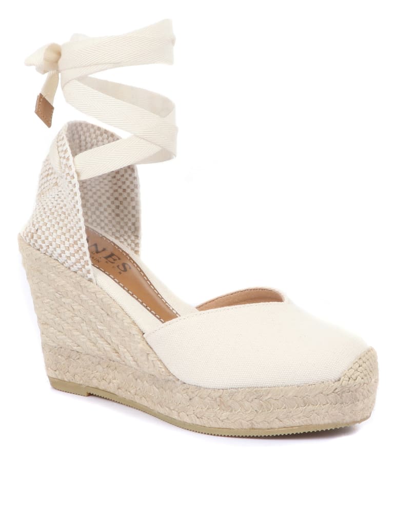 Canvas Ankle Strap Wedge Espadrilles | Jones Bootmaker | M&S