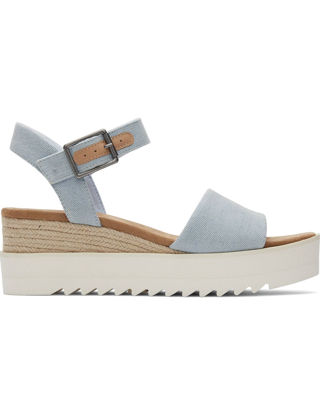 Canvas Buckle Ankle Strap Wedge Espadrilles 1 of 5
