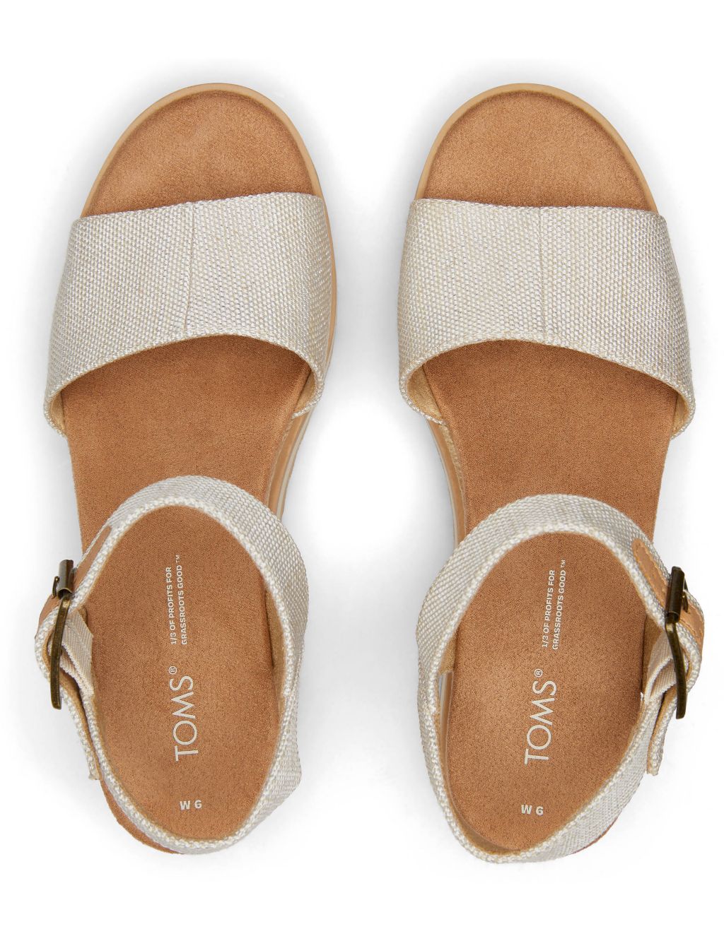 Canvas Buckle Ankle Strap Wedge Espadrilles 2 of 5