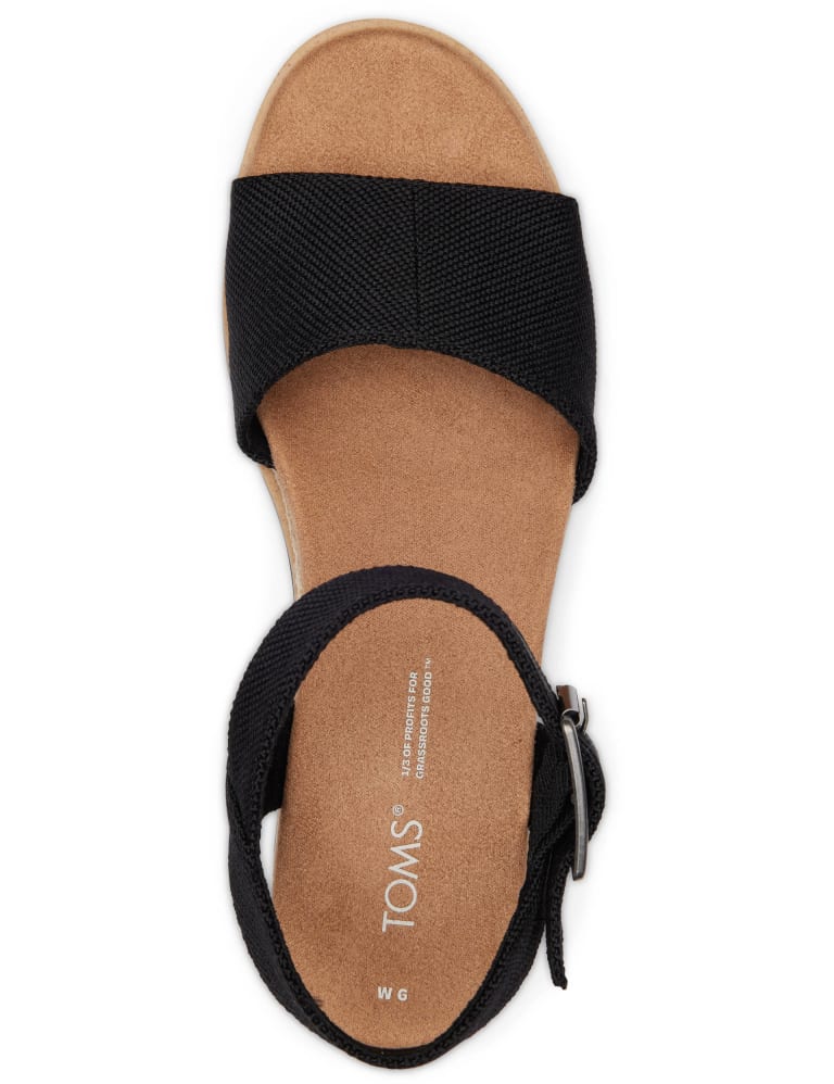 Toms canvas wedges sale