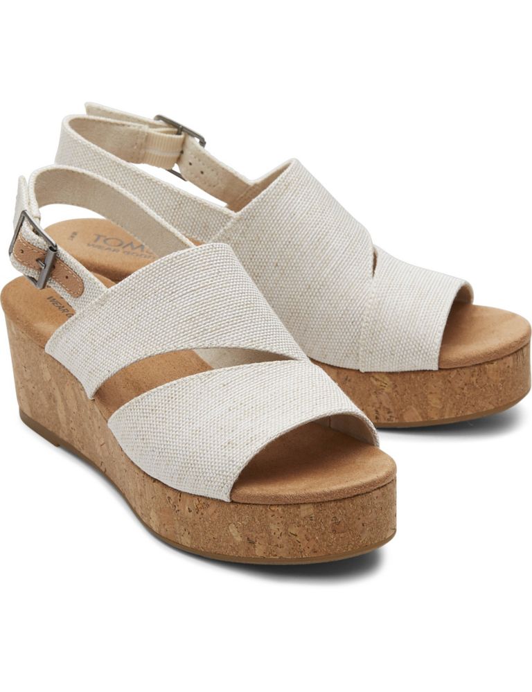 Canvas Buckle Wedge Sandals 2 of 5