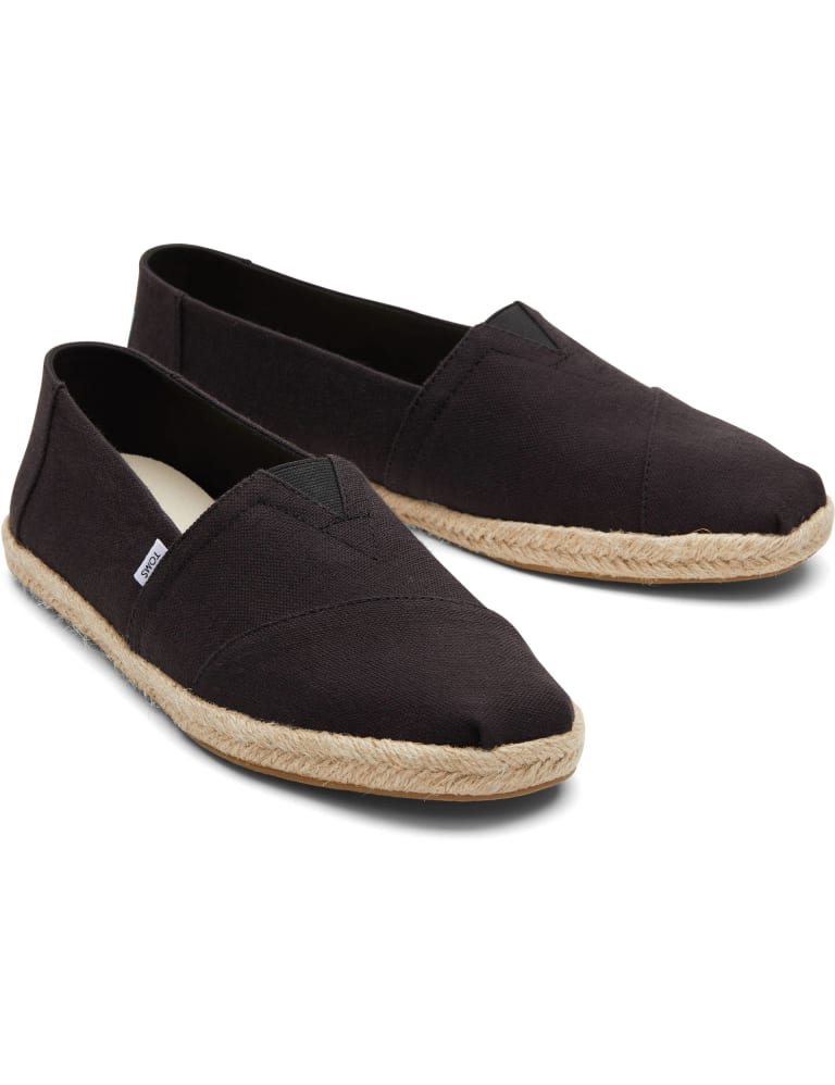Toms cheap espadrilles black