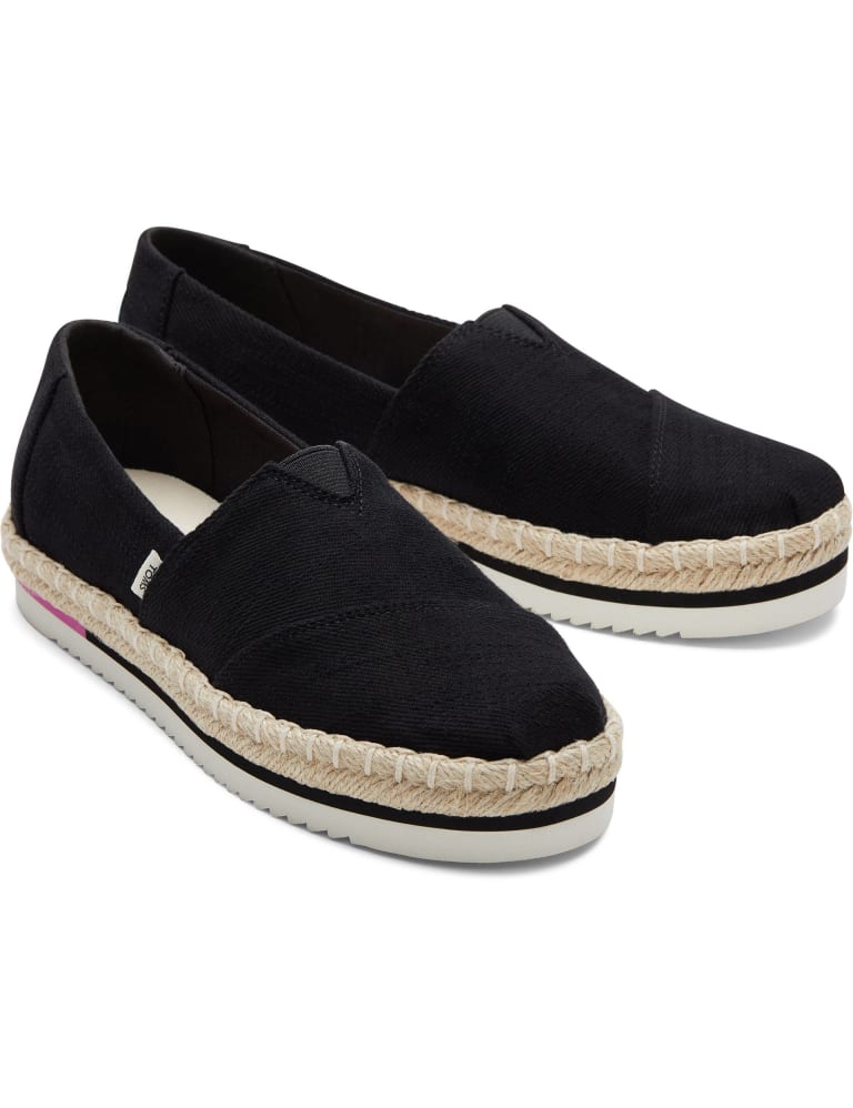 Suede scalloped flatform espadrilles on sale