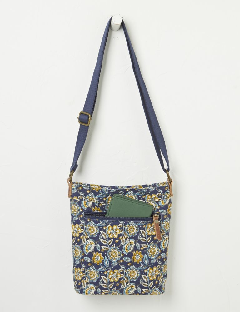 Canvas Floral Cross Body Bag 2 of 2