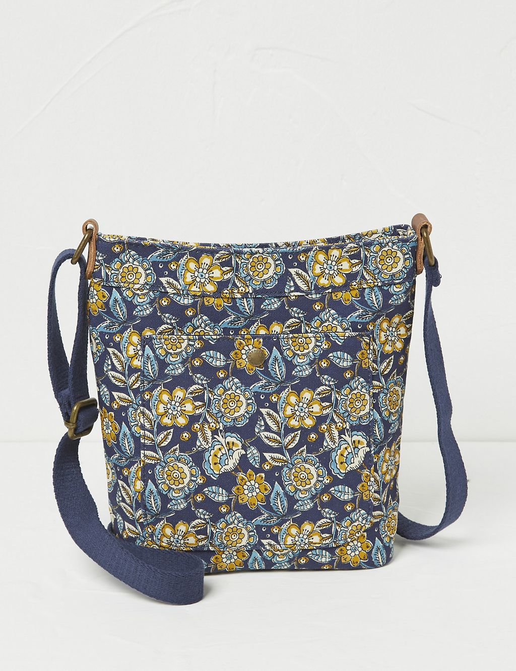 Canvas Floral Cross Body Bag 1 of 2