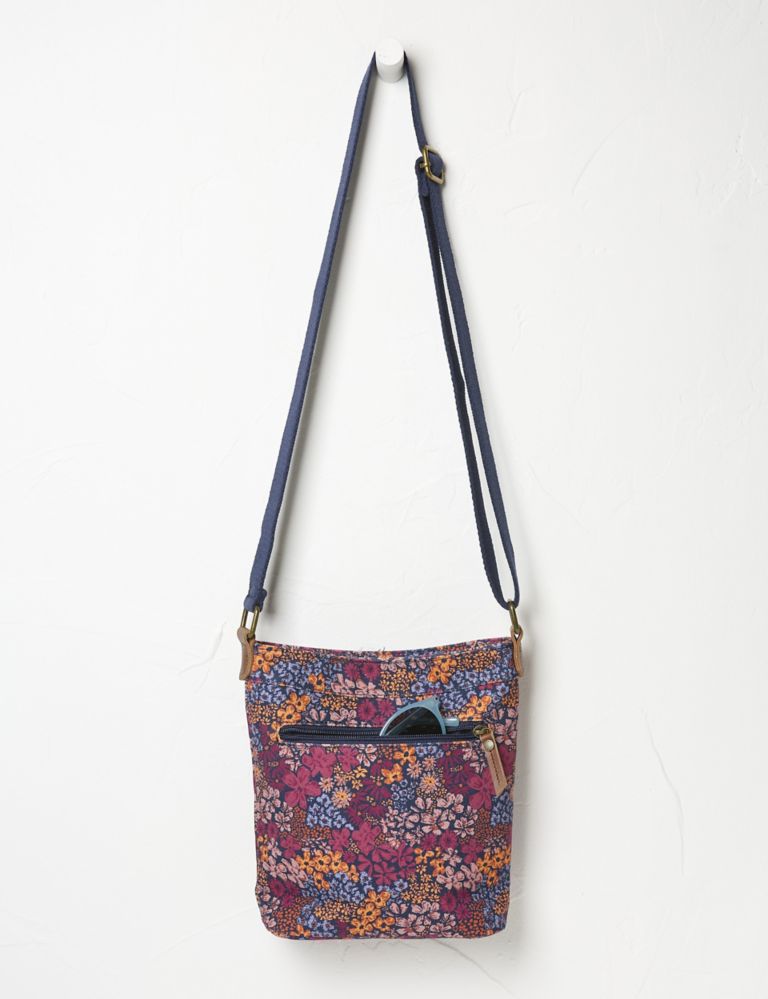 Canvas Floral Mini Cross Body Bag 2 of 2
