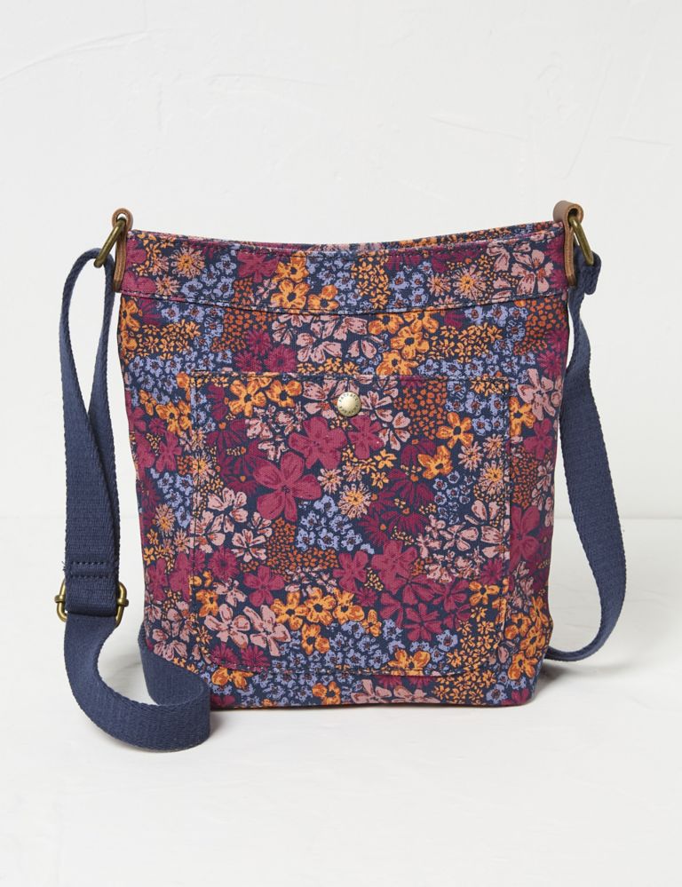 Canvas Floral Mini Cross Body Bag 1 of 2