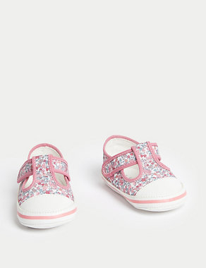 Canvas Floral Riptape Pre-walkers (0-18 Mths) Image 2 of 4