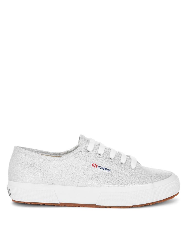 Canvas Lace Up Glitter Trainers | Superga | M&S