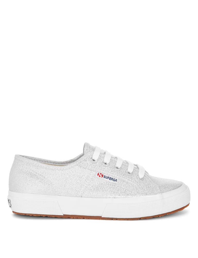 Canvas Lace Up Glitter Trainers | Superga | M&S