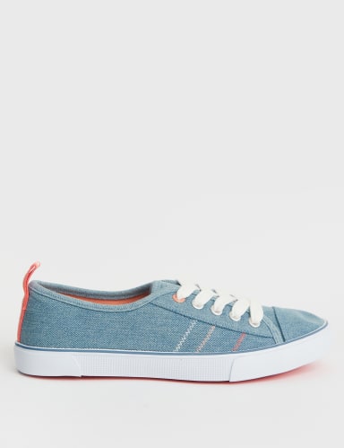 Canvas Lace Up Pumps 1 of 4