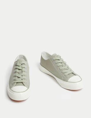 Canvas Lace Up Trainers Image 2 of 3